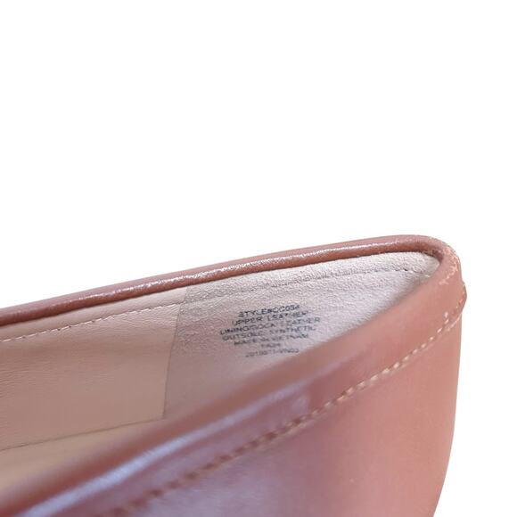 J. Crew Brown Leather Maison Ruched Loafers Sz 9 - Picture 6 of 6